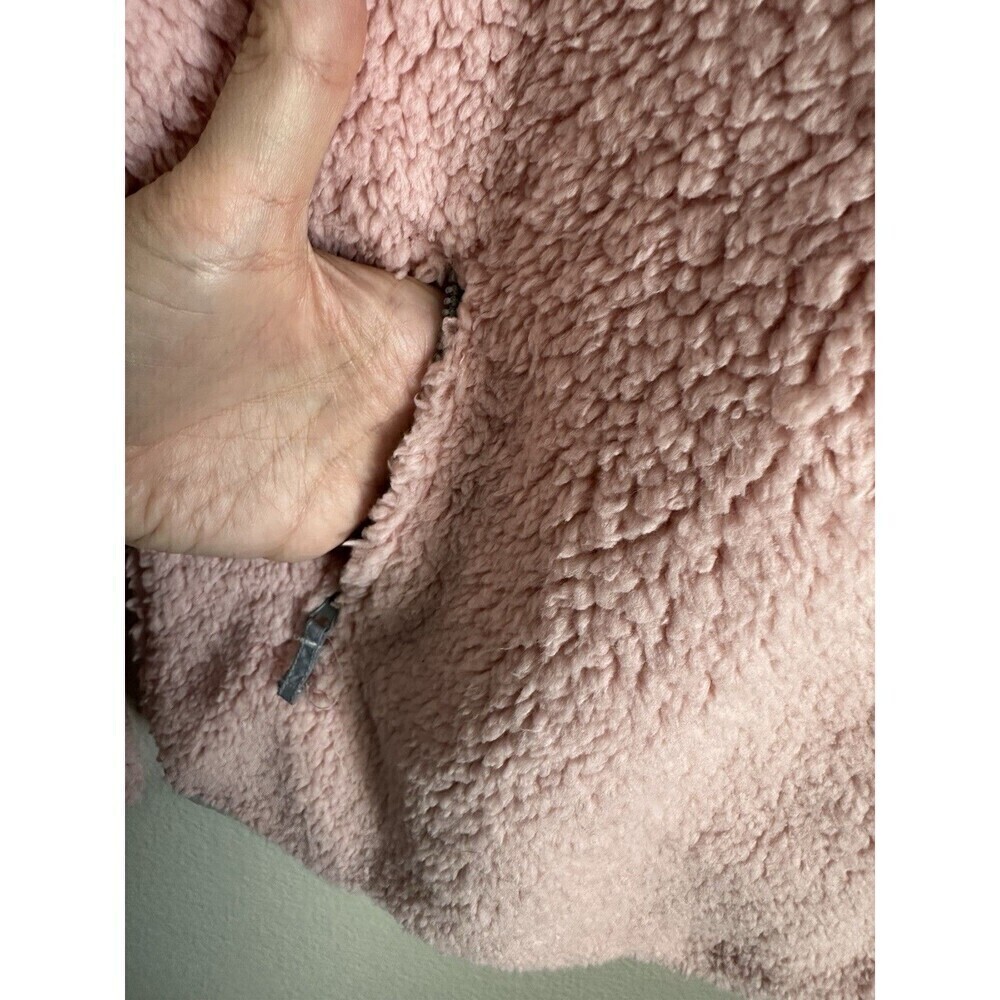 Chubbies Fluffy Fleece Pullover Hooded Sweater Women’s Small Pink Long Sleeve - Picture 4 of 5